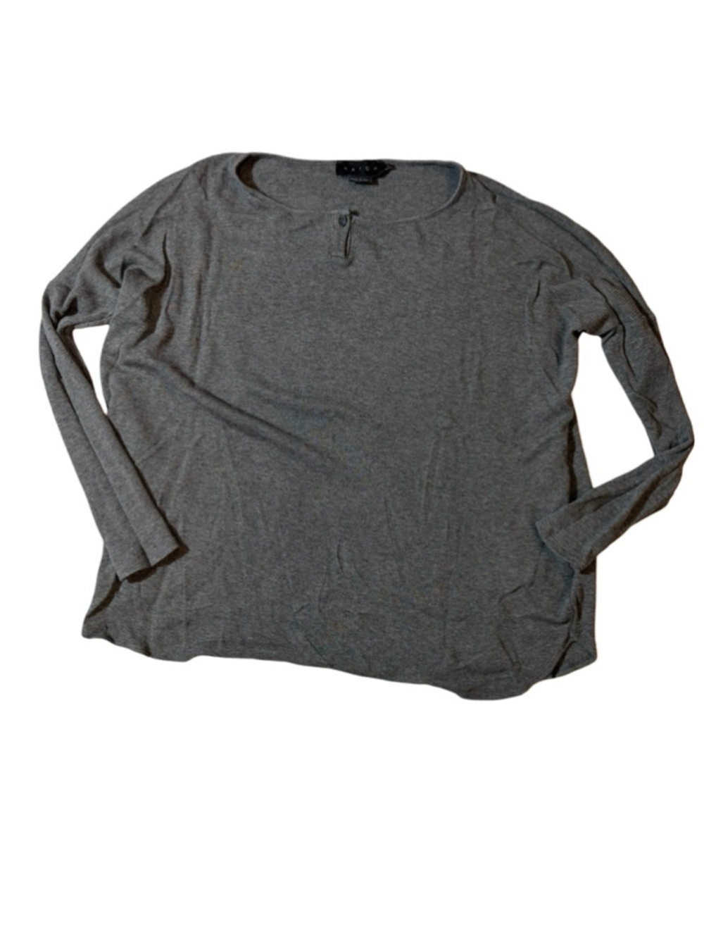 HATCH Ribbed Maternity Top Gray Designer Minimalist Stretch Knit USA